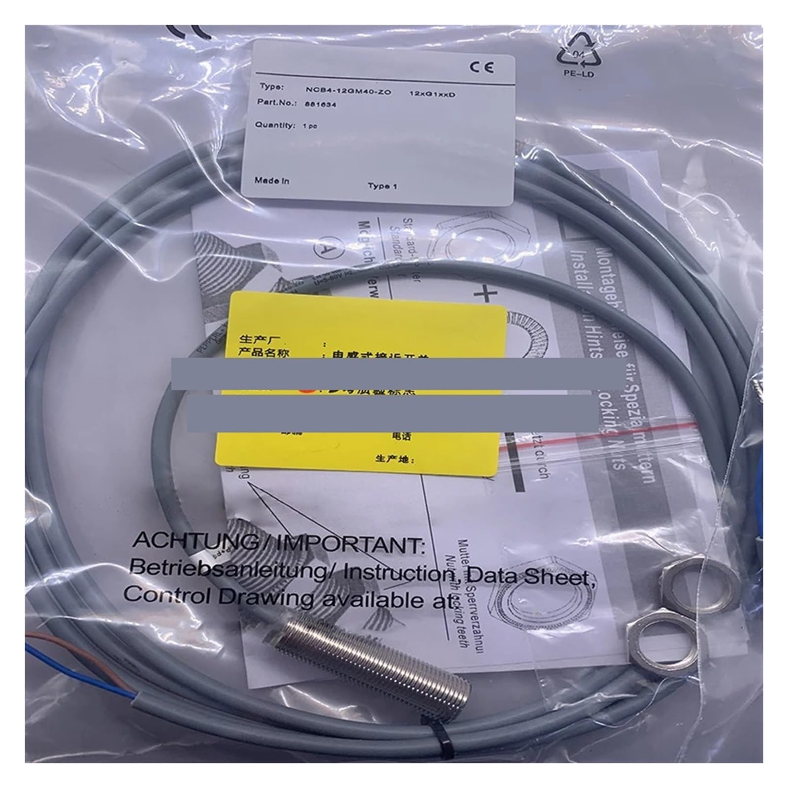 JJKKOZVQF Sensor NCB4-12GM50-E2 NCB4-12GM50-E0(NCB4-12GM50-E2)