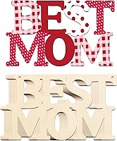 Vista 40 de Adornos de Letras de Madera PAPÁ para Pintar de 7 Pulgadas, Tamaño Grande, Recorte de Papi de Madera para el Día del Padre, DIY en Blanco, Madera