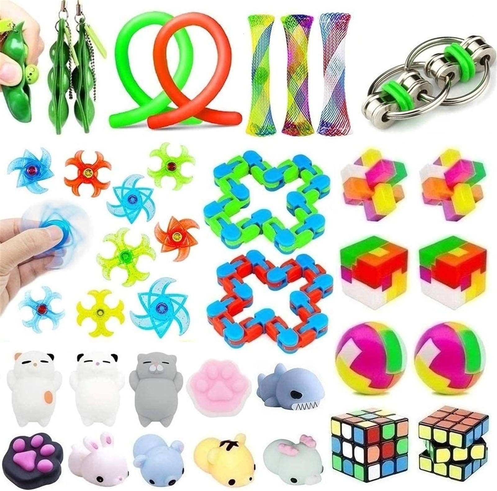33 Pack Sensory Toys Set, Stress Relief Fidget Toys Pack for Adults Kids, Party Toys, Birthday Party Favors, Pinata Fillers, Classroom Rewards, Treasure Box Prizes, Carnival Game, Goodie Bag Fillers