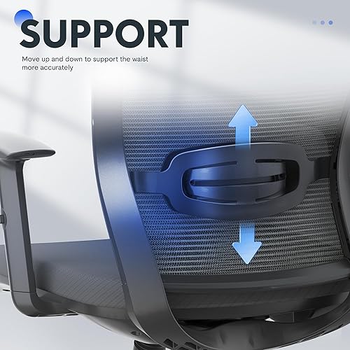 Miniatura 5 de FLEXISPOT Silla de oficina ergonómica clásica con respaldo alto, silla giratoria para computadora, sillas de escritorio ejecutivas, con soporte