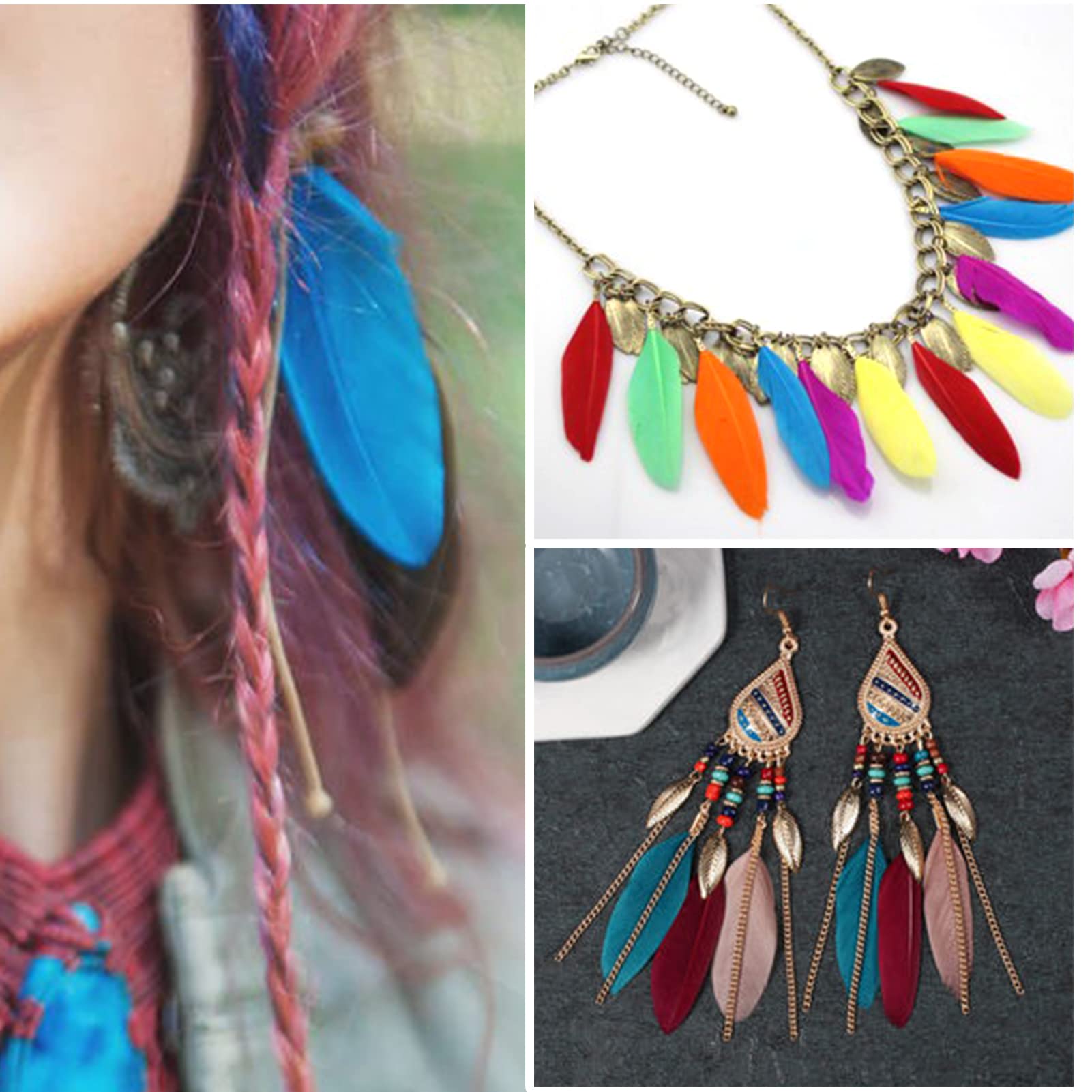 250 Piume Colorate Decorative Naturali | Per Artigianato, Costumi, Acchiappasogni E Feste