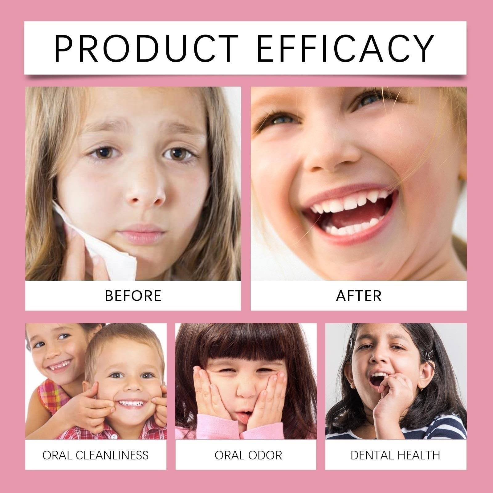 Dentifricio Minerale For Bambini 80g Gusto Fragola: Pulizia Quotidiana Delicata Dei Denti, Salute Delle Gengive, Divertimento Nella Spazzolatura(3PCS)