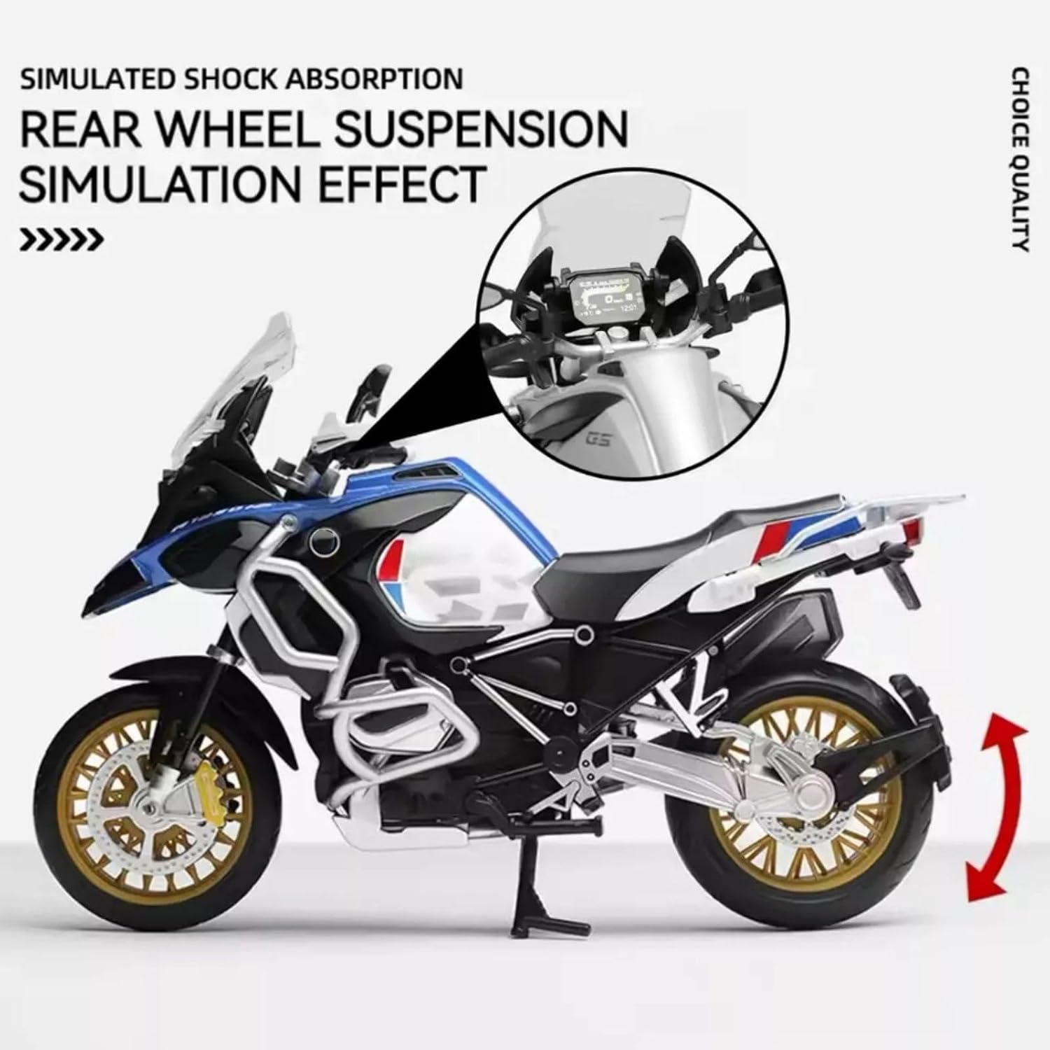 ZEZEFUFU 18.5cm Alloy 1/12 Scale Motorcycle Motorcycle Model Ornaments Collection