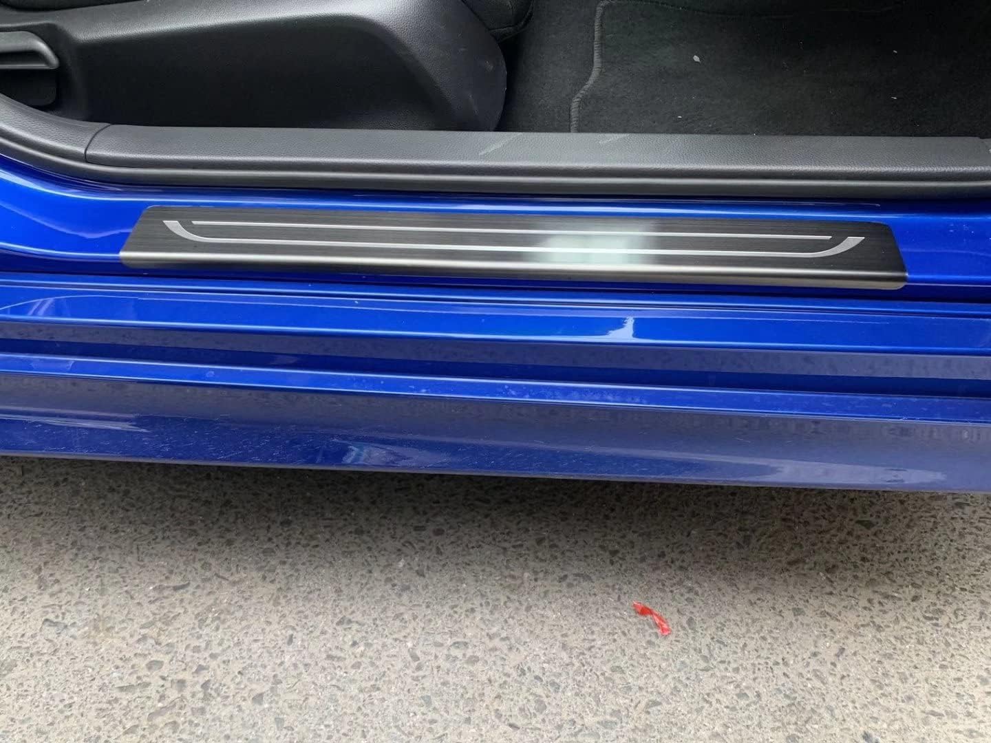GZBFTDH Car Door Sill Scuff Plate Protector, for Honda Civic 2022 Accessories, Stainless Steel Door Entry Guard Trim Cover, Auto Interior Parts Kick Panels 4pcs