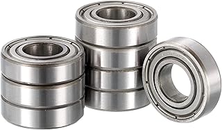 Kozelo 8pcs Ball Bearings - [10mm x 22mm x 6mm] High Carbon Steel Balls for Motors Machine Tool Gearboxes Bearing Use, Double Shielded ABEC1
