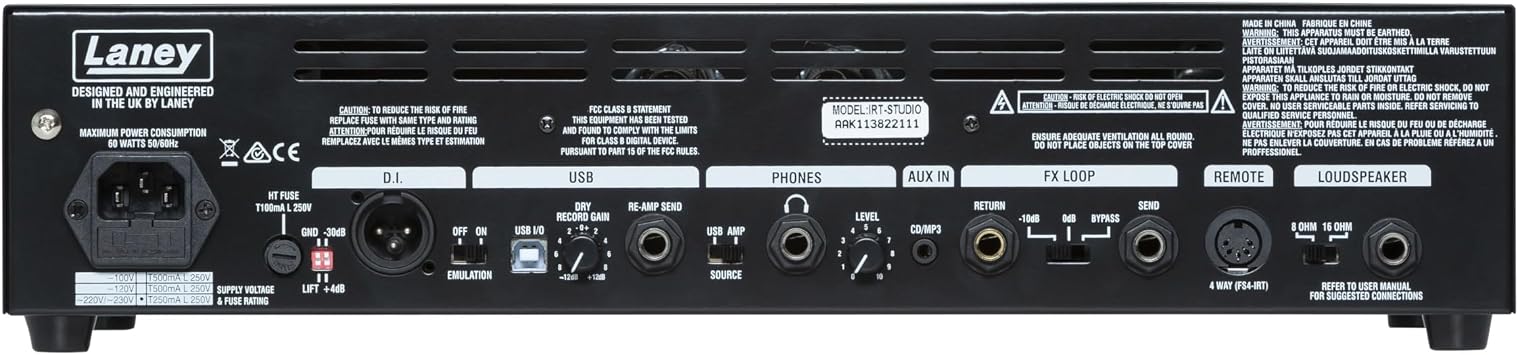 Laney Ironheart IRT-Studio All Tube Guitar Head 15W USB Interface