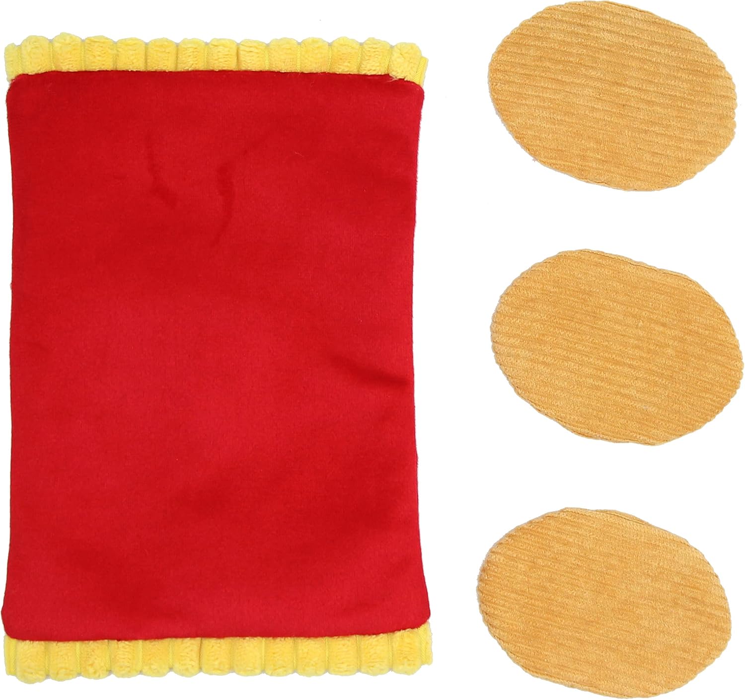 Jumpaws 4 Pack Burrow Catnip Cat Toys Potato Chips Set, Accessories for Indoor Cat, Catnip Plush Toy Set, Burrow Cat Toy