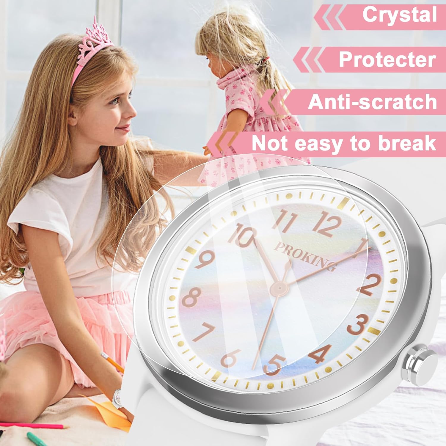 PROKING Kids Watch for Girls Boys Children Teens Analog for Kid 8-18 Years Old Learning Time and Easy to Read 50M Waterproof with Soft Band, Great Gift for Kids - Image 2