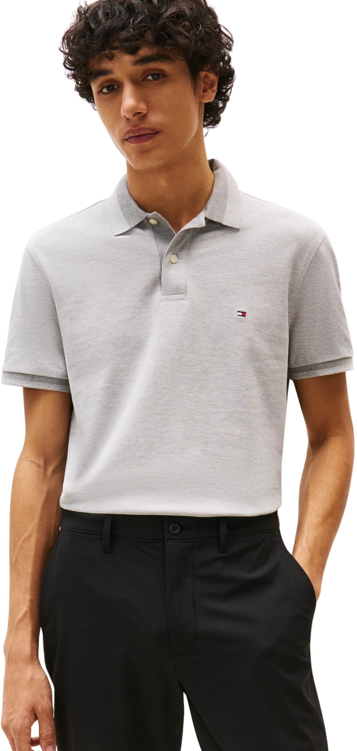 Tommy Hilfiger Herren Poloshirt Kurzarm Contrast Collar Block Regular Fit