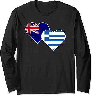 Greek Australian Flags Dual Citizenship Greece Australia Long Sleeve T-Shirt