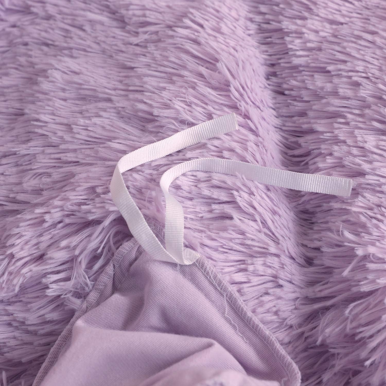 XeGe Plush Shaggy Duvet Cover Luxury Ultra Soft Crystal Velvet Bedding 1PC(1 Faux Fur Duvet Cover),Zipper Closure (Twin, Orchid Tint): Kitchen & Dining