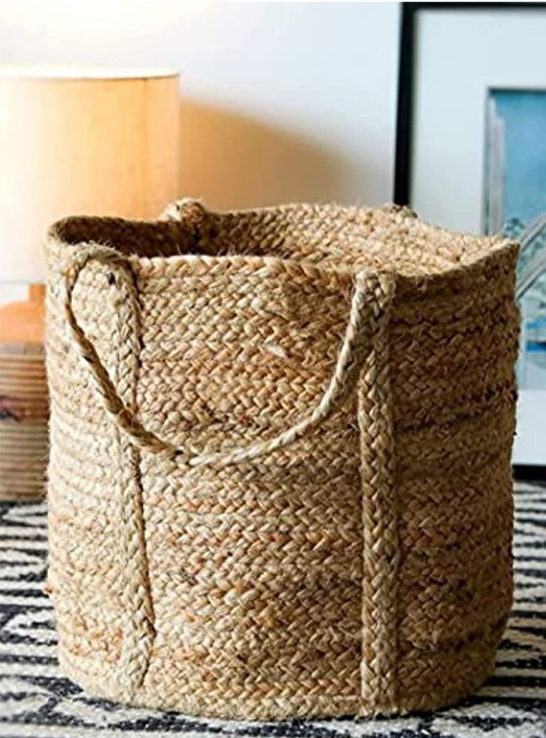 UR Home Woven Floral Pot Bag Natural Jute & Cotton Plant Bag for All Plants Home Room Hall Decor Indoor Outdoor Office (35X35) (B0B4NDSKVP) Amazon Price History, Amazon Price Tracker