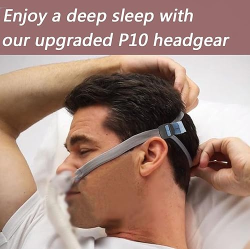 Miniatura 5 de Correa de repuesto para casco P10 mejorada compatible con ResMed Airfit P10N30, diseño de ajuste rápido totalmente ajustable, material elástico