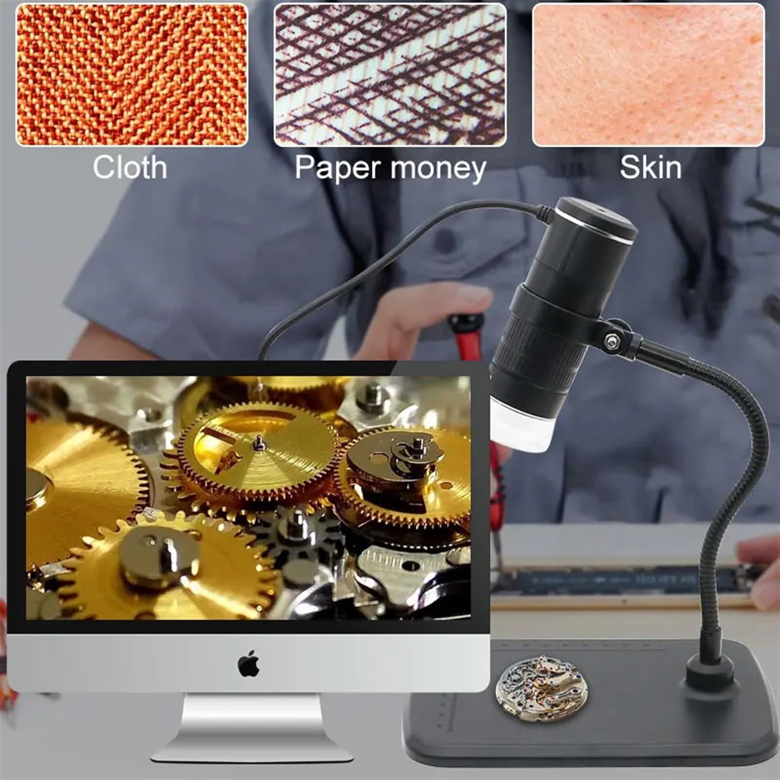 Mikroskop cyfrowy USB 1000X mikroskop do telefonu komórkowego obsługa PC elektroniczny naprawy lutowania
