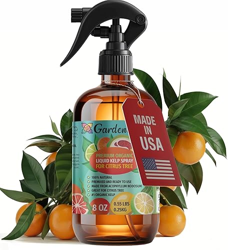 Spray líquido orgánico prémium para árboles de cítricos, 8 onzas, amplifica el tamaño y el sabor de los cítricos orgánicos de forma natural