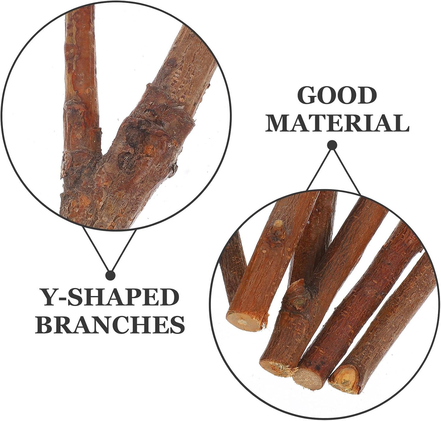 20pcs Natural Wood Twigs Y-Shaped Branches for Crafts Rustic Unfinished Wooden Sticks DIY Crafting Accessories for Home Decor Photo Props and Woodland Projects