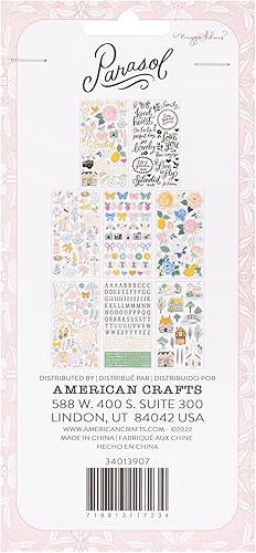 Miniatura 3 de AMERICAN CRAFTS Libro de pegatinas para sombrilla, detalles de lámina dorada 378paquete