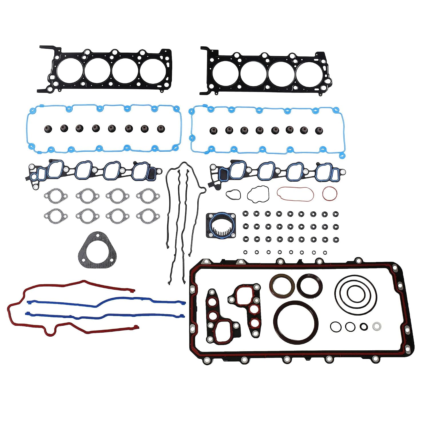 DNJ FGK4251 Full Gasket Set for 2009-2016 Ford E-350 Super Duty E-150 E-250 5.4L V8 SOHC 330cu Naturally Aspirated