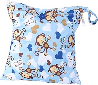 Totority Sacos De Fraldas De Bebê Saco De Fraldas Saco De Fraldas De Bebê Molhado Saco Seco Saco De Fraldas De Pano De Bebê Saco De Fraldas De Bebê Saco De Fraldas Lavável Zíper