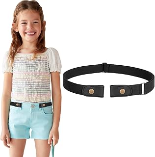 WERFORU Kids Elastic Belts No Buckle Stretch Belt for Boys and Girls, Invisible Adjustable Elastic Buckle Free Belt for Jeans Pants