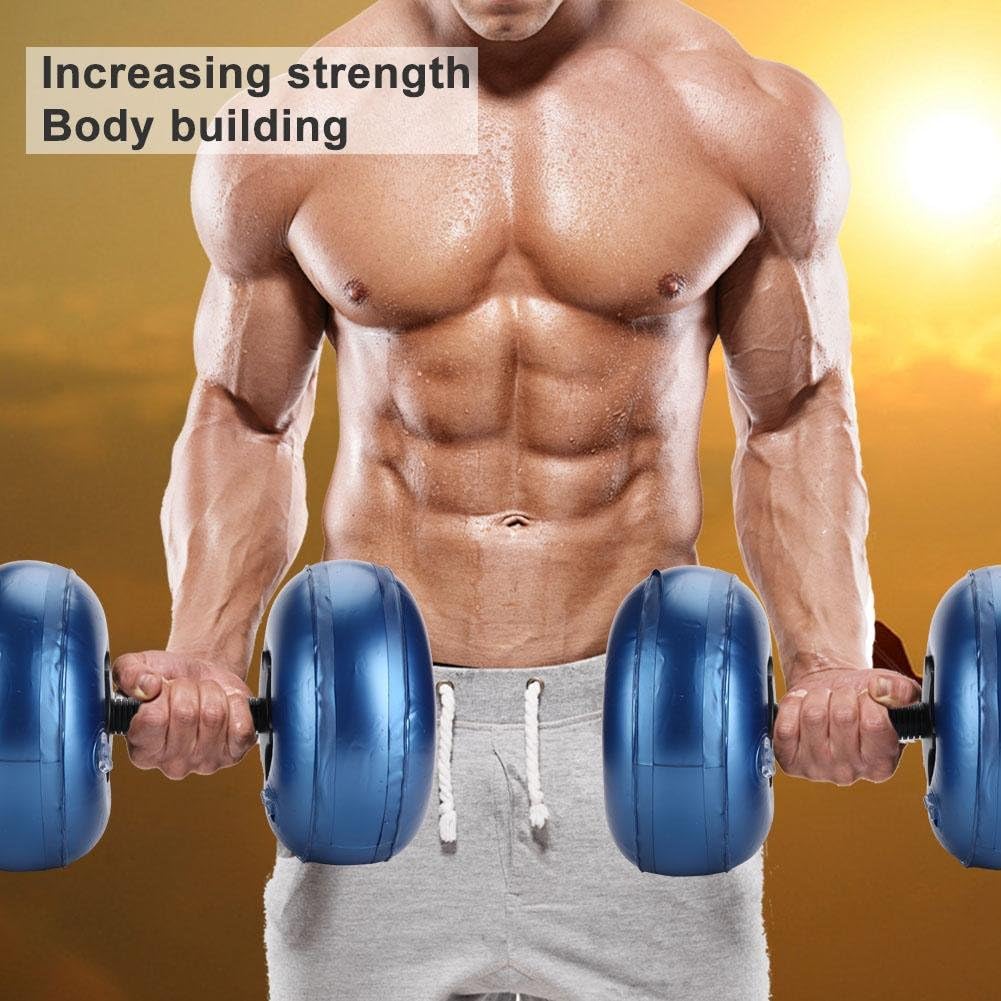 Maxmartt Dumbbell Adjustable Dumbbell Water-Filled Barbells Eco-Friendly Fitness Equipment for Gym Indoor(8-10kg-blue)