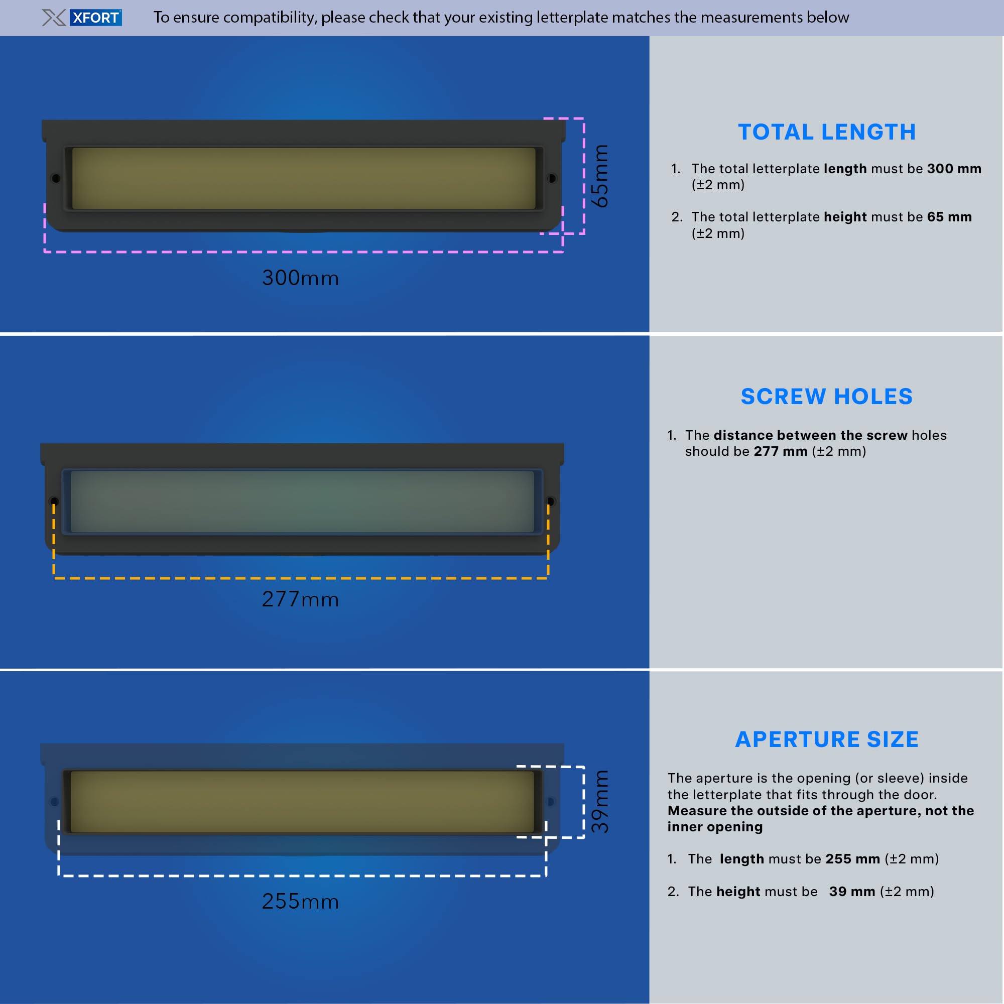 UAP Buzón de puerta para puerta de 12 pulgadas, seguro, antirvandalismo, antirrobo, solapa antipresión, antiarañazos, para puertas de madera o uPVC (40-80 mm, anodizado dorado)