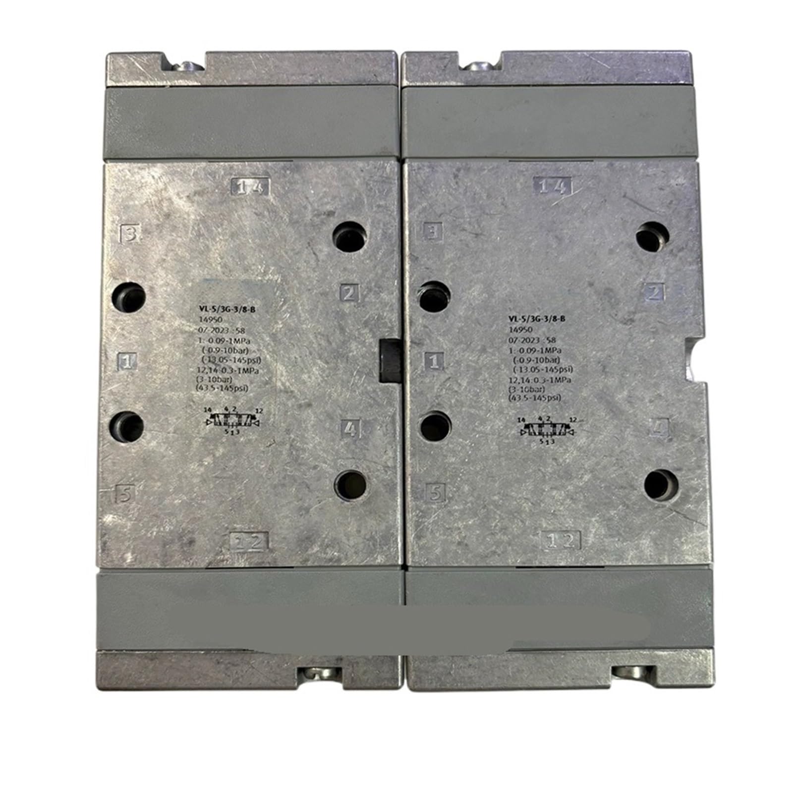 Vanne de commande pneumatique 14953 J-5-3/8-B distributeur air comprimé pour vérin 5 voies