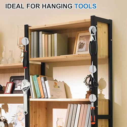 Miniatura 7 de TRYMAG Paquete de 10 imanes de neodimio resistentes, imanes de tierras raras superfuertes con respaldo adhesivo, potentes imanes permanentes de