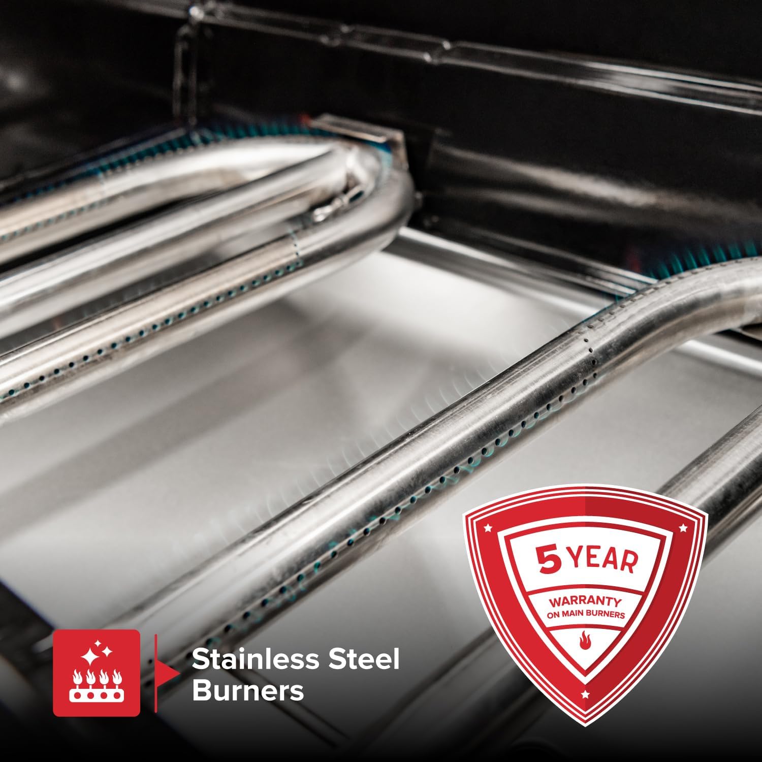 Neevo Smart Propane Grill 44,000 BTU, 2-Burner Outdoor BBQ, Electronic Control, 714 Sq In Cooking Space, Cast Iron Grates, App Connected – 720-1054