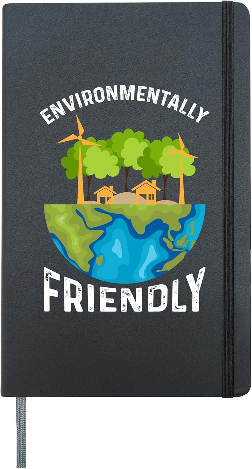 Environmentally Friendly, Environment Lovers Environment Hardcover Journal, Black
