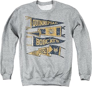 LOGOVISION Quinnipiac University Distressed Pennants Unisex Adult Crewneck Sweatshirt