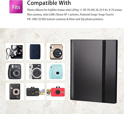 Miniatura 4 de Paquete de 2 álbumes de fotos de 432 bolsillos para cámara Fujifilm Instax Mini, Polaroid Snap Snap Touch PIC-300 Z2300, cámara instantánea Instax