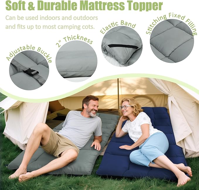 Colchoneta tuphen para camping 75x30x2 pulgadas miniatura 2