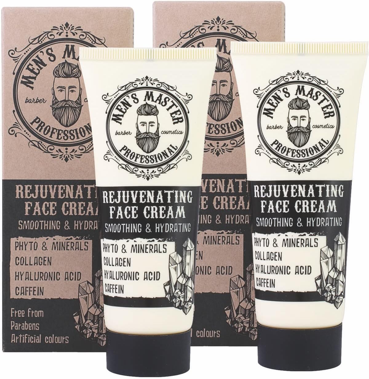 Men’s Master Face Cream – Anti Aging Gezichtscrème – Verzorgt & Hydrateert – Voordeelverpakking – 2 x 75ML Men’s Master Face Cream – Anti Aging Gezichtscrème – Verzorgt & Hydrateert – Voordeelverpakking – 2 x 75ML