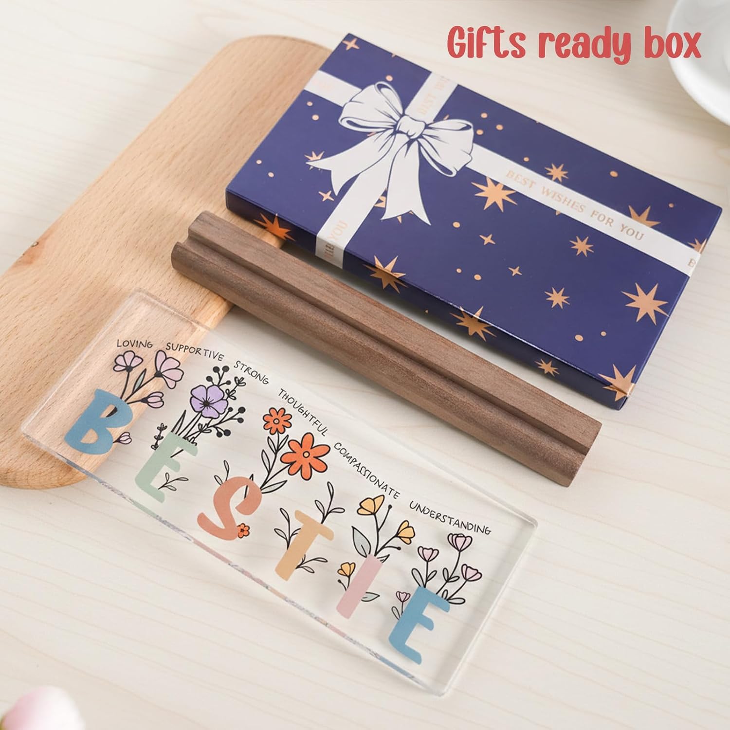 Best Friend Birthday Gifts for Women - Friendship Gifts for Women Galentines Gift for Her, Work Bestie, BFF, Soul Sister, Bestfriend Acrylic Desk Decor image 3