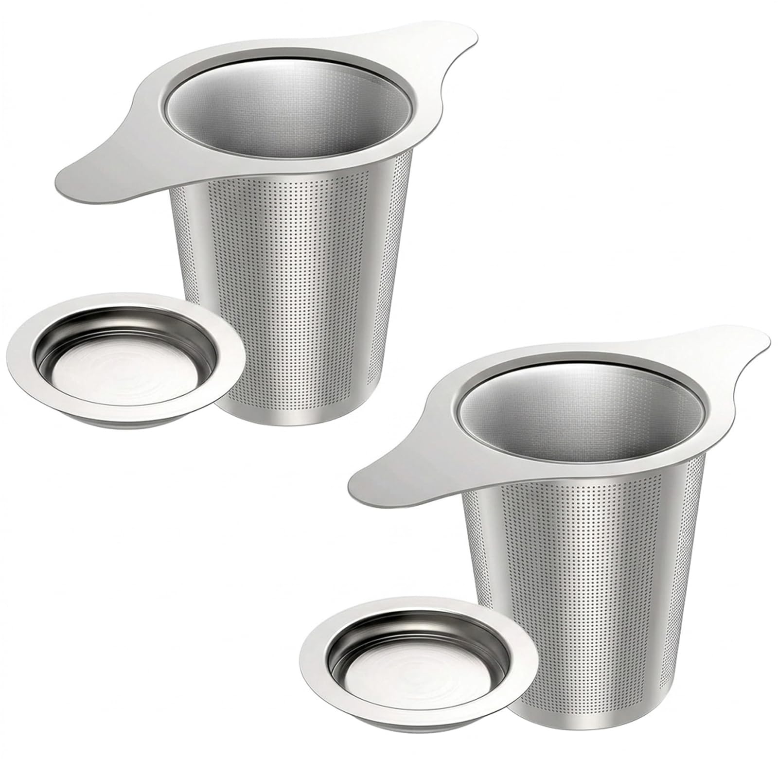Tea Bag Squeezer, Stainless Steel Tea Strainer and Loose Tea Infuser, Two-Piece Set for Tea Brewing, Durable 304 Stainless Steel Construction