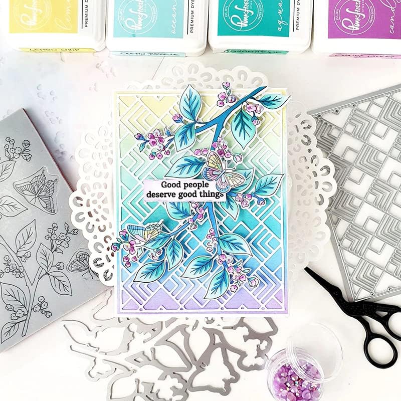 Miniatura 5 de Lapoo Caja de diamantes B con marco de fondos 3D para álbumes de recortes, troqueles de corte para manualidades, manualidades, troqueles de corte