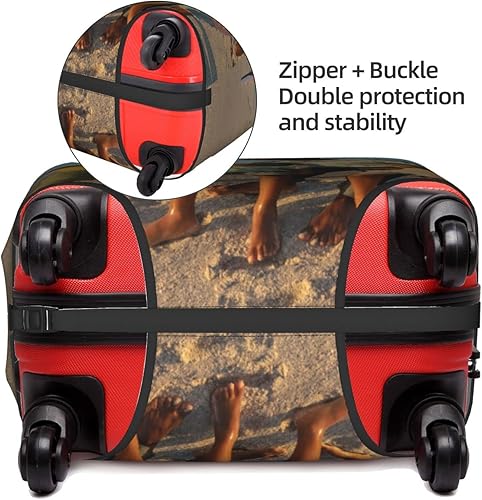 Miniatura 4 de Funda de equipaje personalizada para maleta de 18 a 32 pulgadas, elástica, lavable, elástica, antiarañazos, diseño personalizado, funda de maleta de