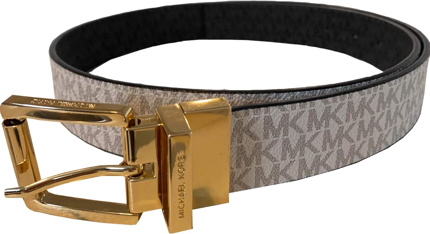 Michael Kors Womens Reversible Belt Vanilla/Brown, Kuwait Ubuy