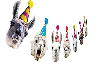 Llama Birthday Garland: Hilarious Alpaca Birthday Decoration