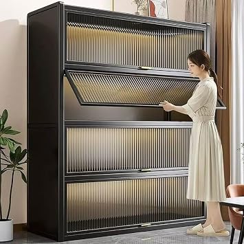 Kitchen Appliance Storage Cabinet with Bread Rack Microwave Holder and Shelving Unit 100 * 42 * 114cm
