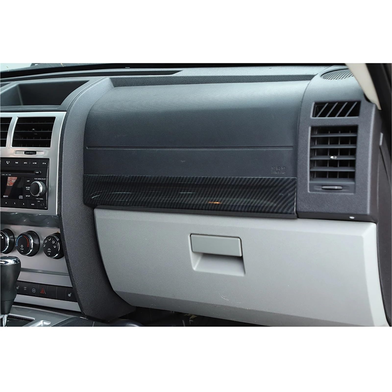 Konsola Środkowa Pasuje do Dodge'a Pasuje do Nitro 2007-2012 Deska rozdzielcza samochodu Konsola środkowa Paski dekoracyjne Wykończenie Stylizacja wnętrza(ABS 3PCS)