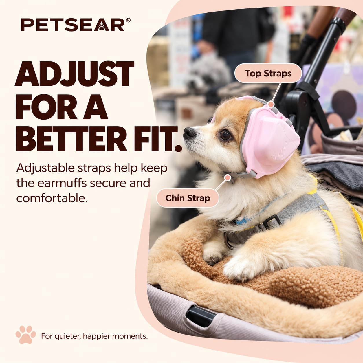 Amazon.co.jp: PETSEAR 犬用イヤーマフ ノイズ保護 花火 雷 飛行用
