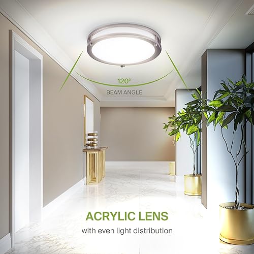 Miniatura 7 de ASD Lámpara de techo LED con sensor de movimiento de montaje empotrado de 12 pulgadas, 3 colores seleccionables 3000K 4000K 5000K, 120-277V, 15W