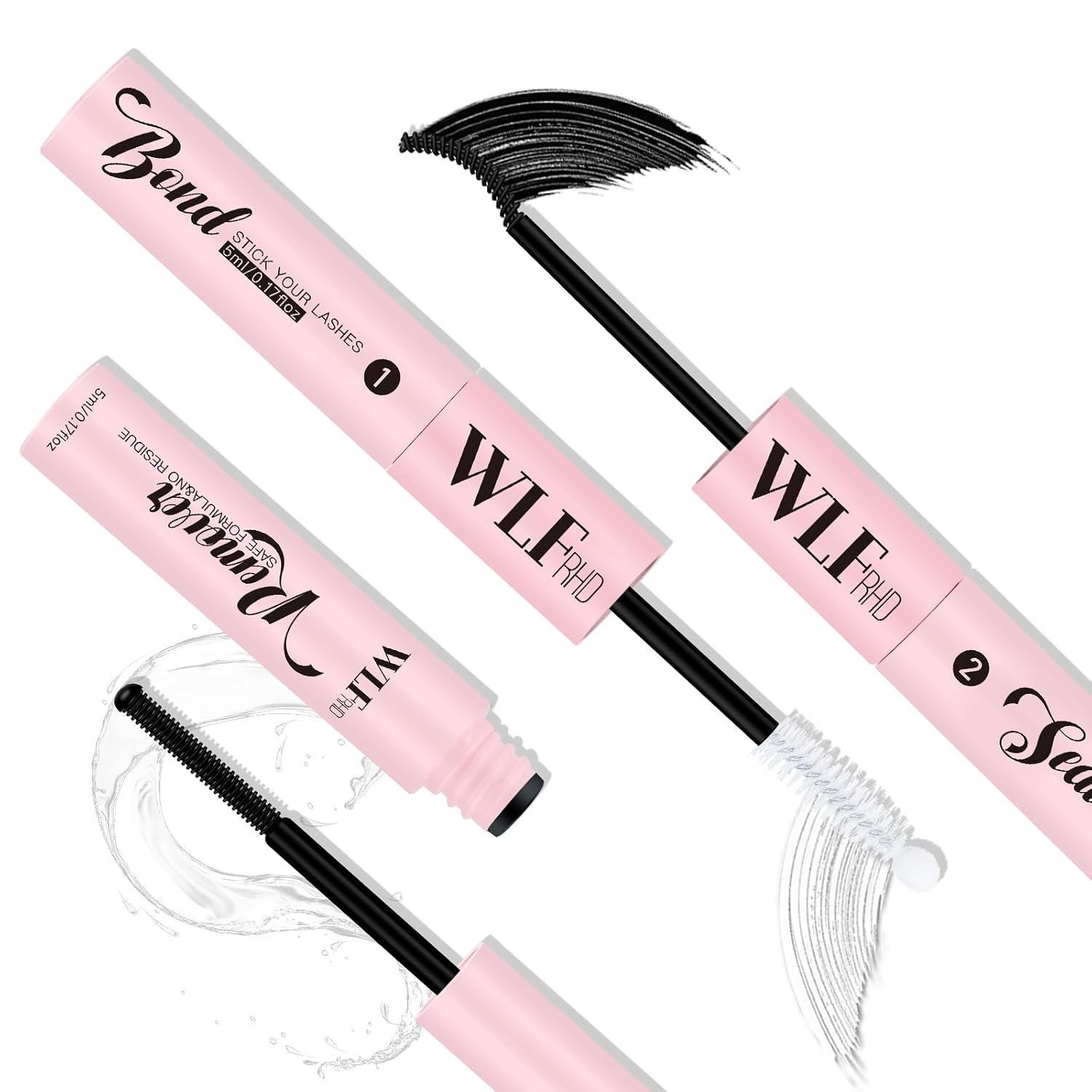 Lash Bond and Seal Kit with Lash Glue Remover for Clusters Lash, Lash Cluster Glue Kit - Long Lasting Waterproof Eyelash Glue, Qucik Removal Eyelash Remover for Eyelash Extensions(VINE13)