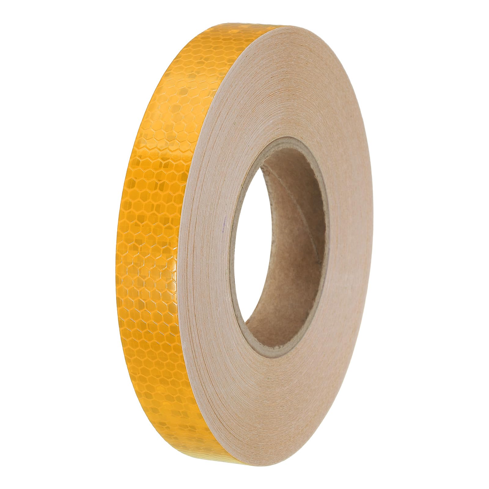 Reflective Tape, 1 Inch x 164 ft Waterproof Self Adhesive High Visibility Caution Warning Safety Tape Outdoor Reflector for Trucks Trailers Cars, Yellow