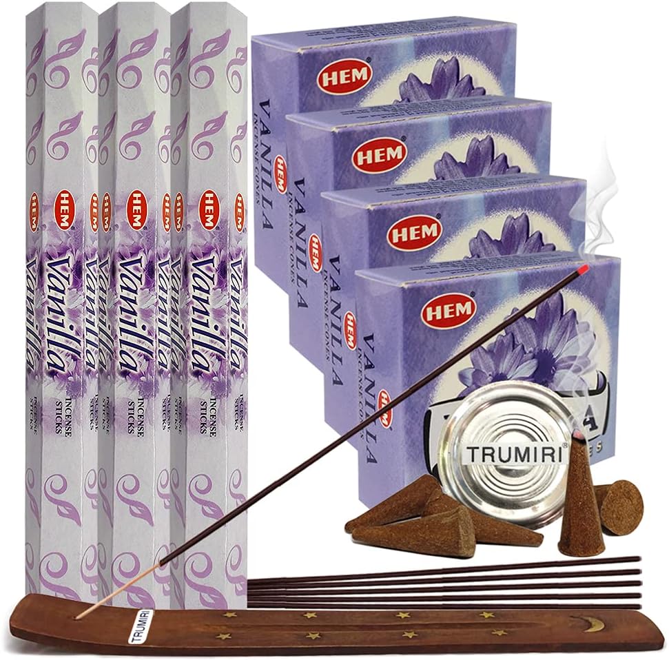 TRUMIRI Vanilla Incense Variety Pack - 9 Sets of 100 Pieces (7 Packs)