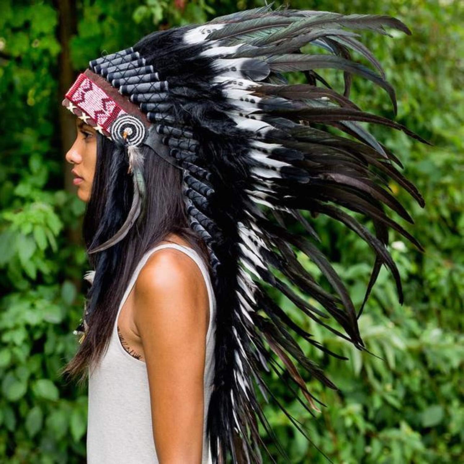 Novum Crafts Feather Headdress | Native American Indian Inspired | Choose Color - Image 2
