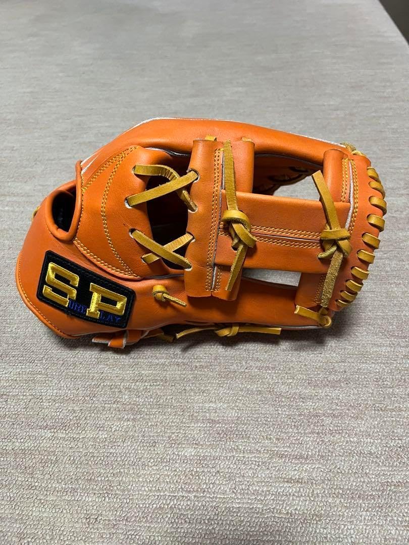 【必見】SurePlay 内野手用硬式野球グローブ オレンジ 必見】SurePlay 内野手用硬式野球グローブ オレンジ SURE PLAY 硬式