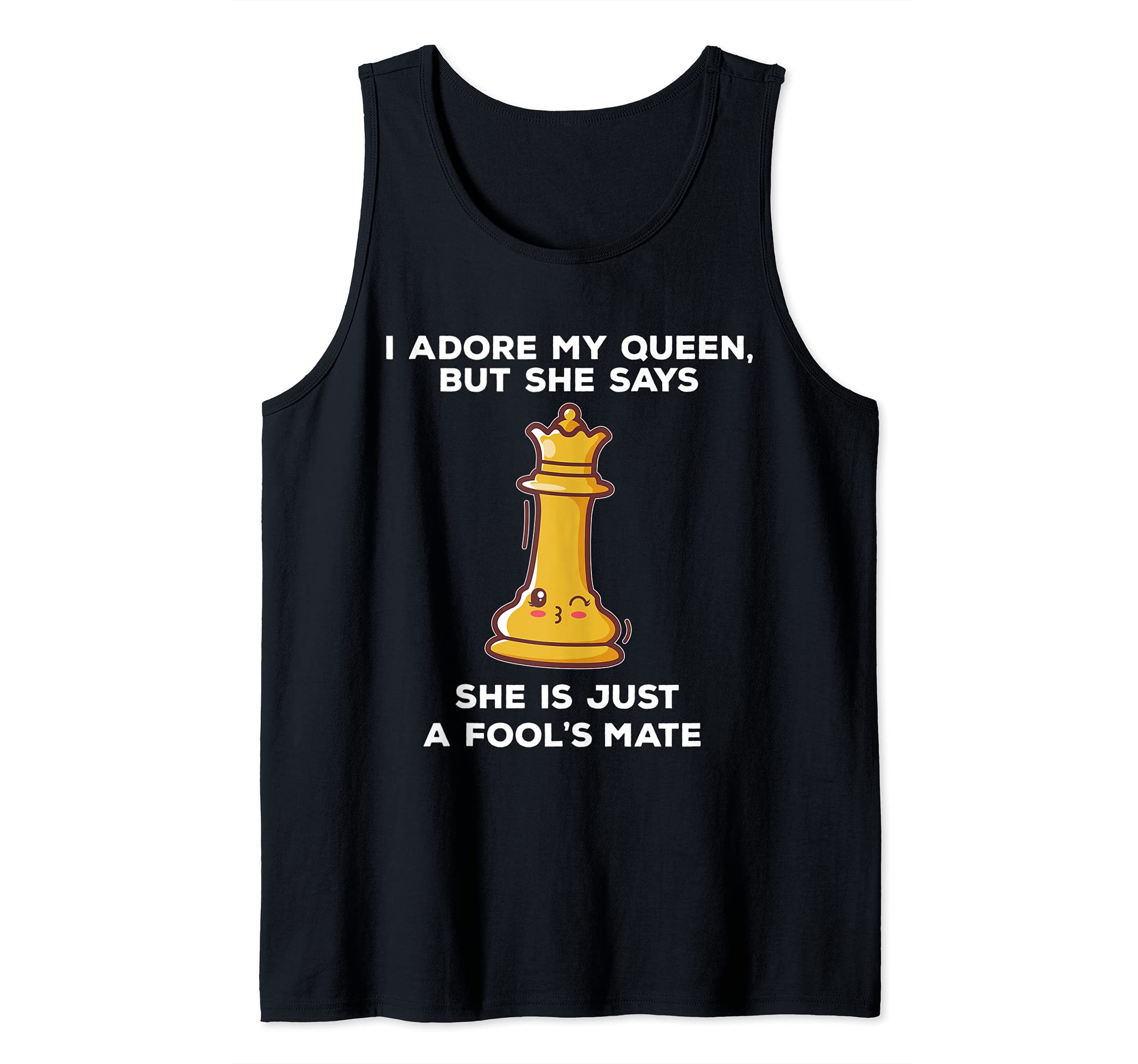 Kawaii cute chess pieces design for chess players Quote Pun Tank Top